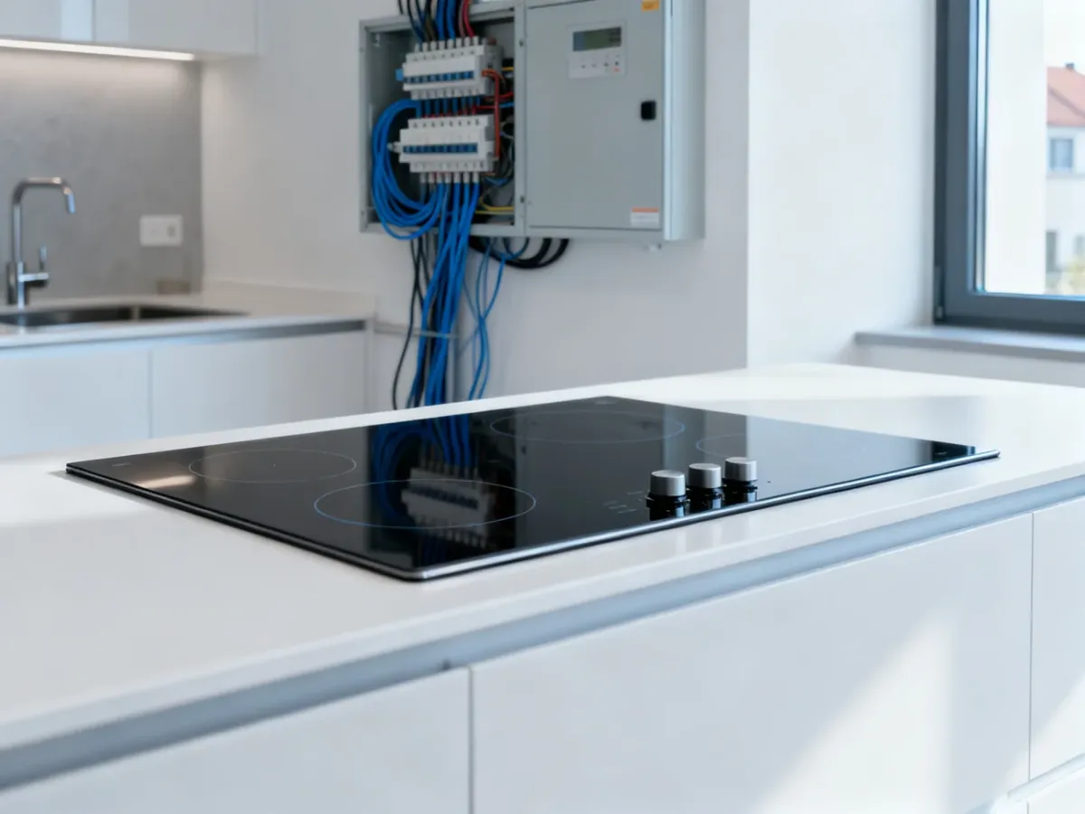 Płyta indukcyjna i domowa instalacja elektryczna przygotowana do zasilania 230 lub 400 V